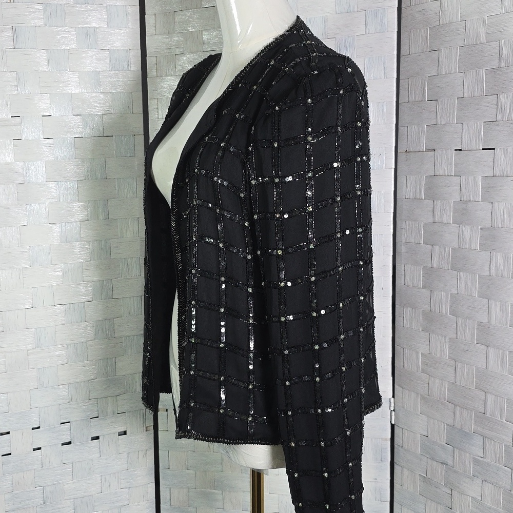 Vintage Papell Boutique Sequin Blazer - Picture 2 of 4